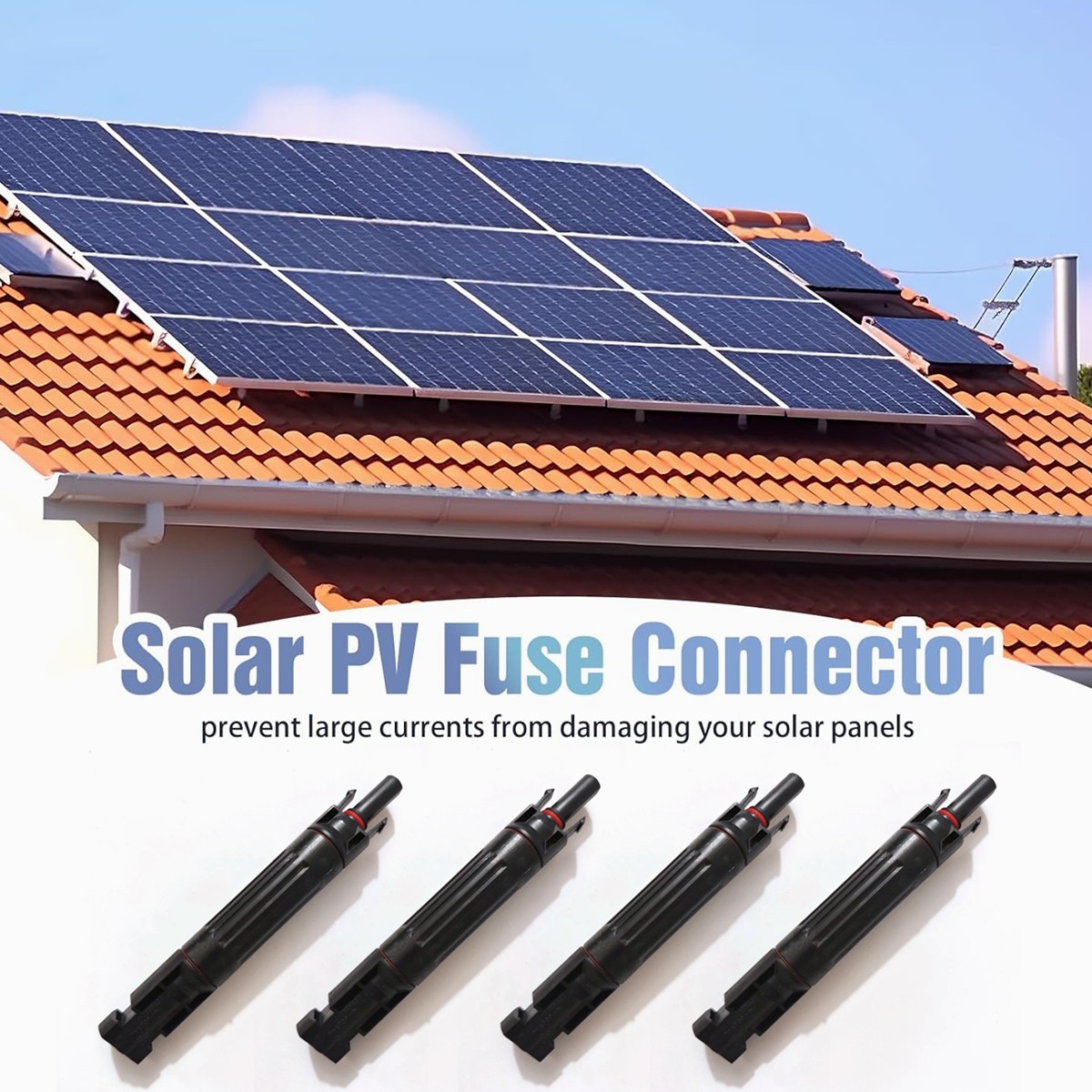 10/15/20/30/32A Quick Release in-line Fuse Holder Solar Panel Connectors w/Fuses