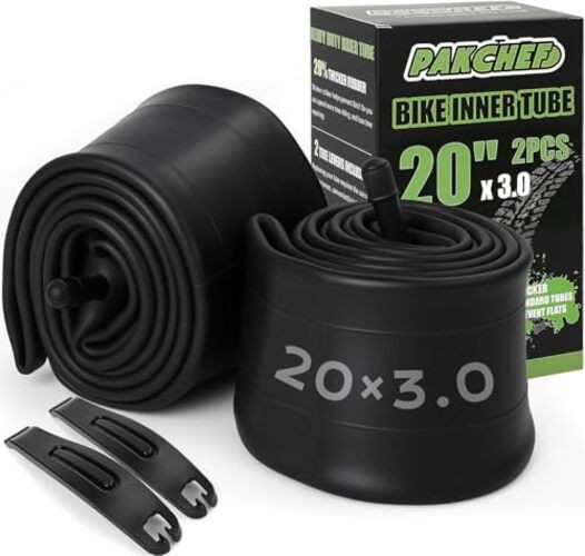 20×3 Bike Tube with Schrader Valve – Heavy Duty Butyl Rubber Inner Tube for