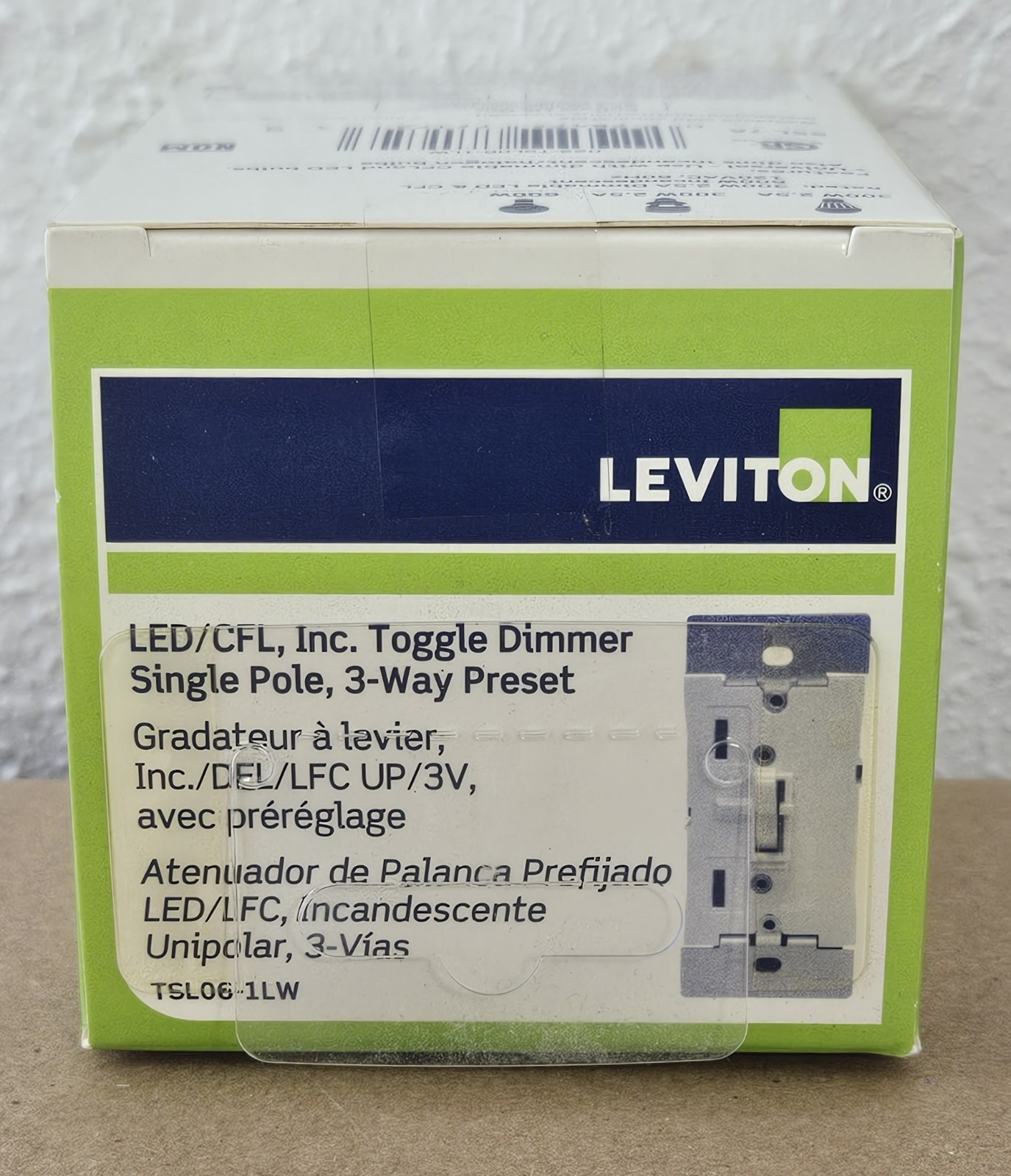LEVITON TSL06-1LW LED/CFL White Toggle Dimmer