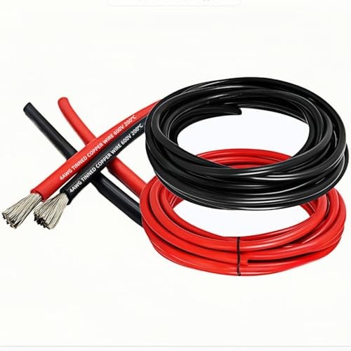 4 Gauge Silicone Wire (5 ft Red+5 ft Black ﻿) Ultra 5ft Red+5ft Black 4 AWG