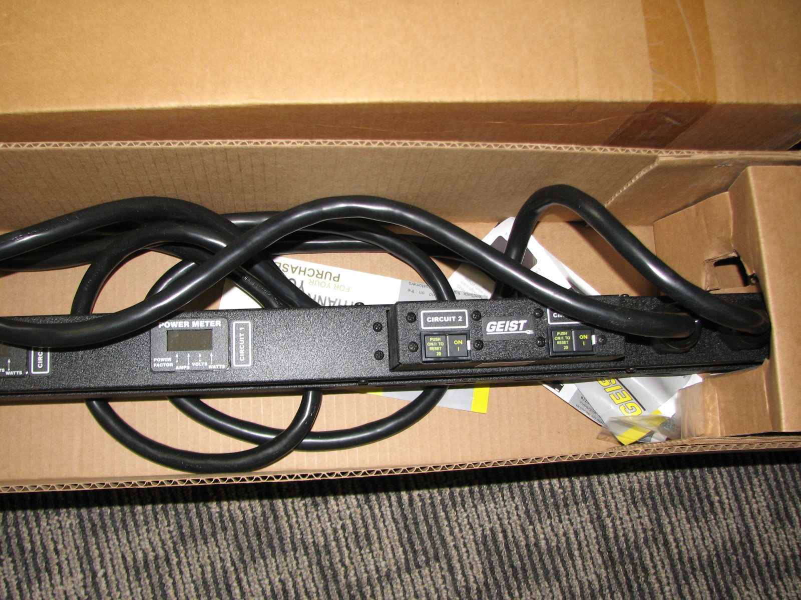 GEIST XPB240-103D20DTL5 66″ Dual 30 Amp Circuits 24 Outlets Power Strip