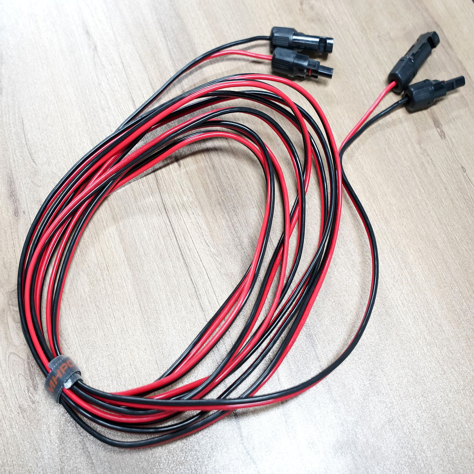 MHPOWOS 20Ft 12 AWG Solar Panel Extension Cable Solar Wire Connectors Black Red