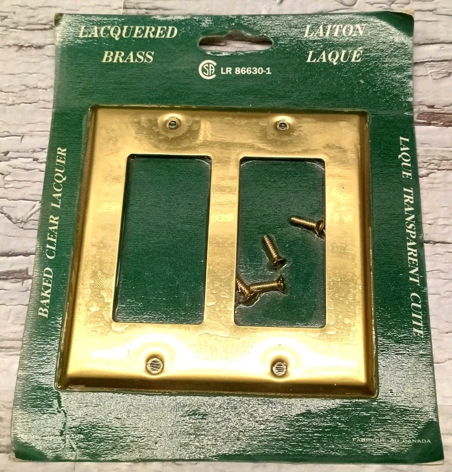 Lacquered Brass outlet wall plate cover