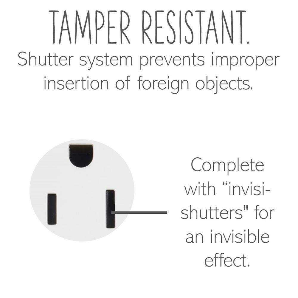 Adorne 15 Amp 125-Volt Tamper Resistant Duplex Outlet, White