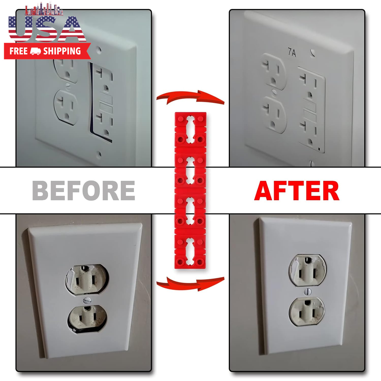 Outlet Spacers for Electrical Box, 48 PCS Switch and Receptacle Spacers for Loo