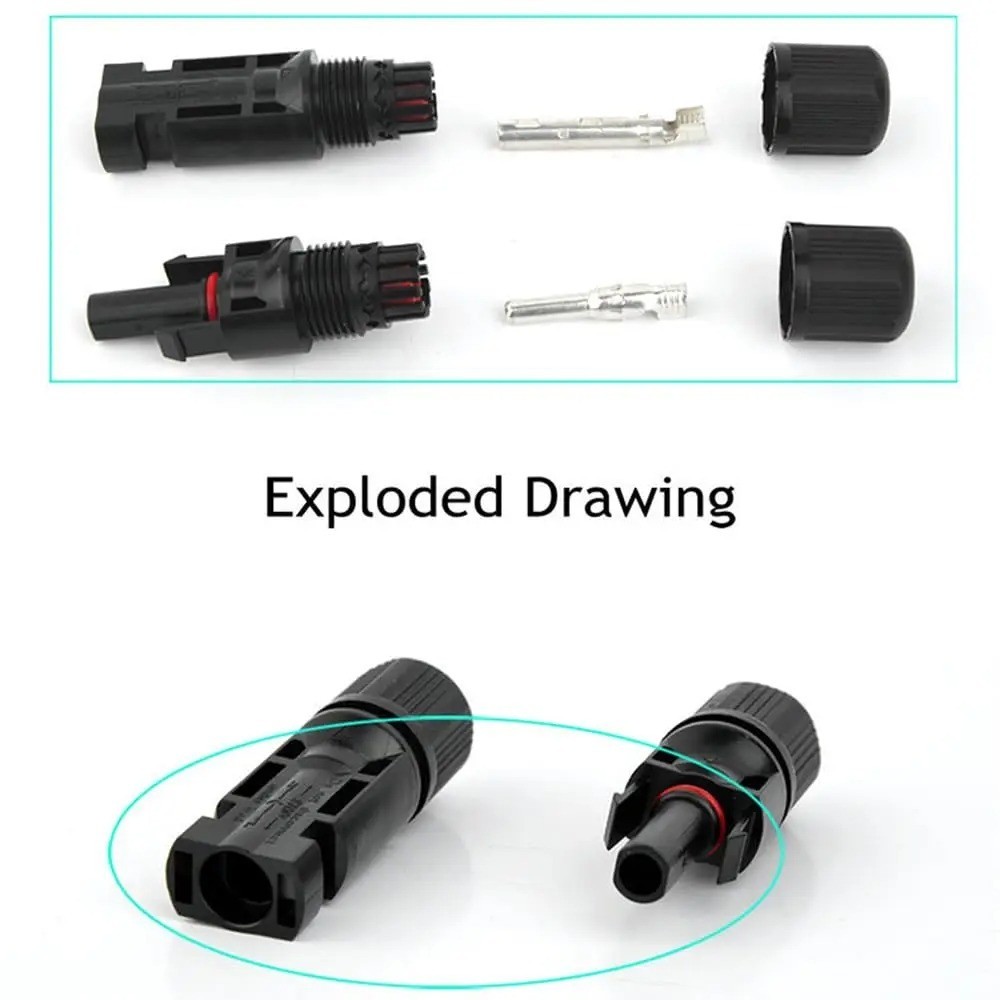 10-Set Solar Panel Connector Kit – Waterproof IP67 PV Cable Connectors