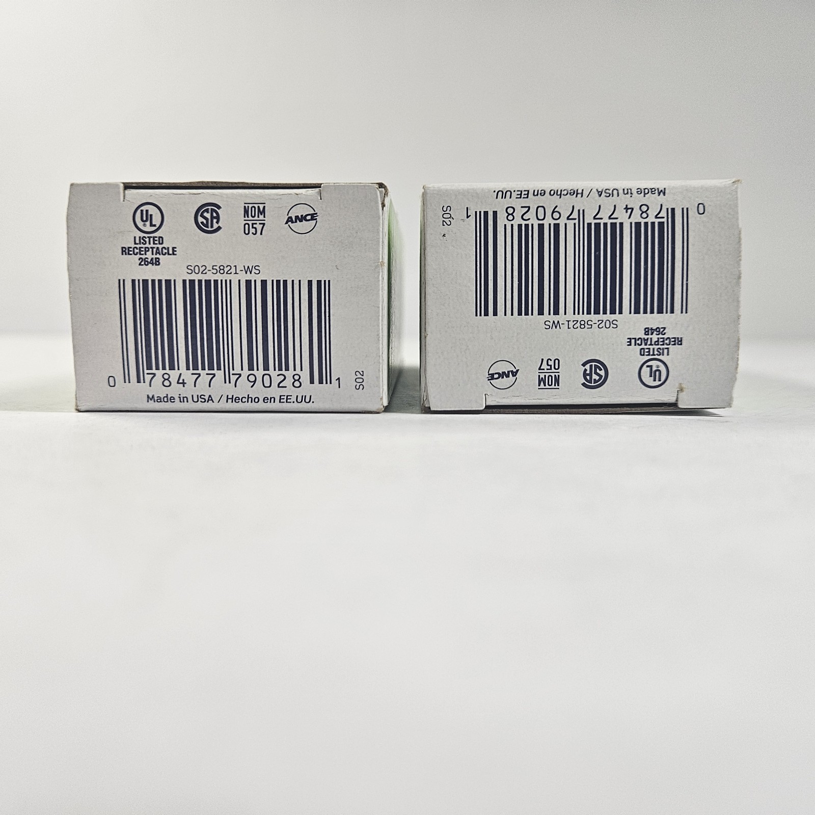 Leviton 05821 20A 250V Single Round White Outlet – Lot of 2