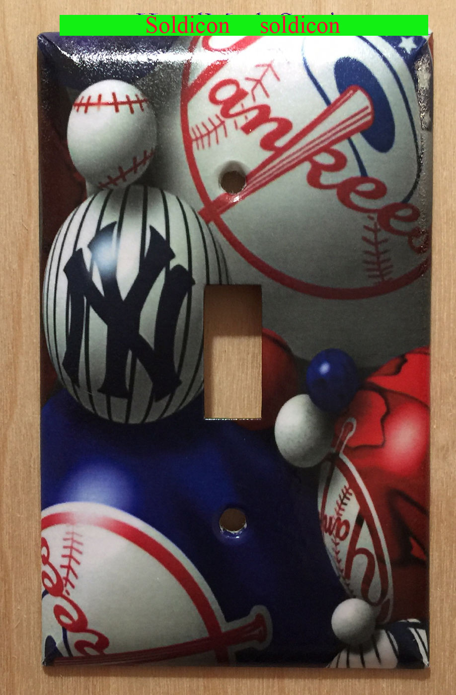 NY NYC New York Yankees baseball Light Switch Outlet Wall Cover Plate Home Decor