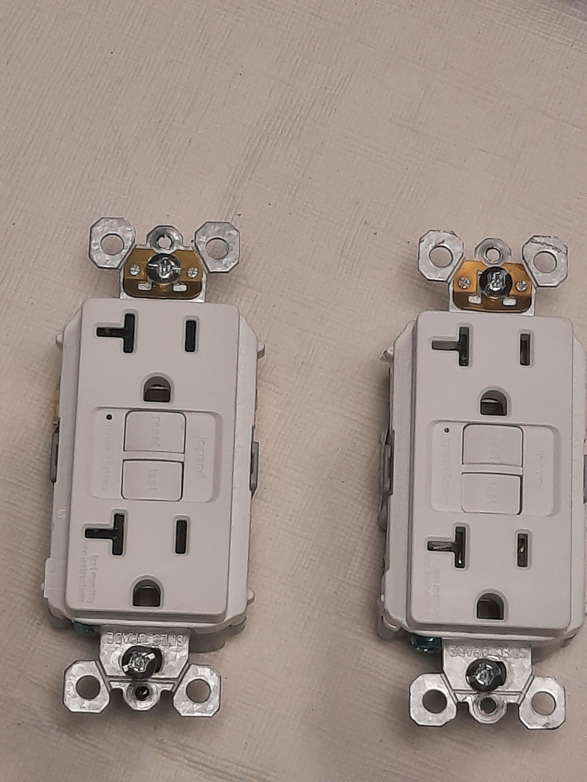 Legrand 20a GFCI With Covers. White. Preowned, Excellent Condition Lot Of 2