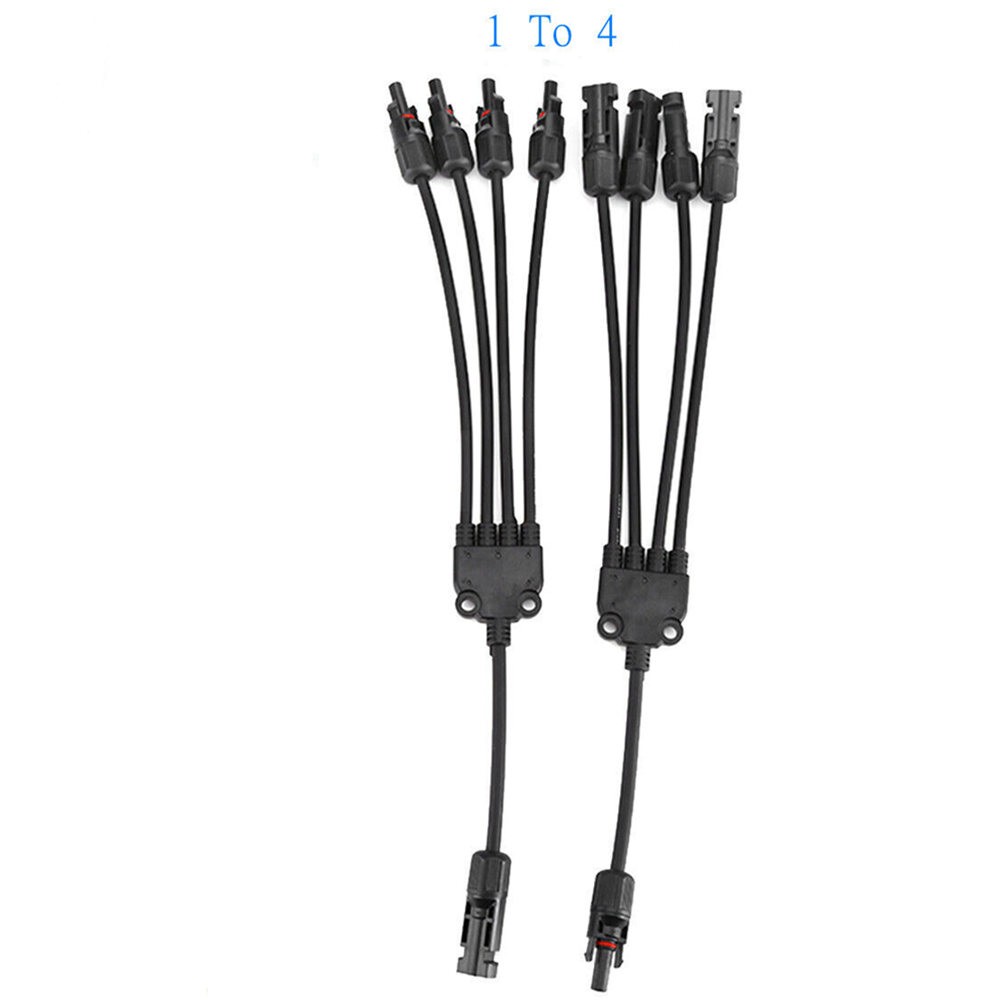 Solar Panel MC4 1 to 4 Branch Connector Y Splitter Waterproof Adapter Cable