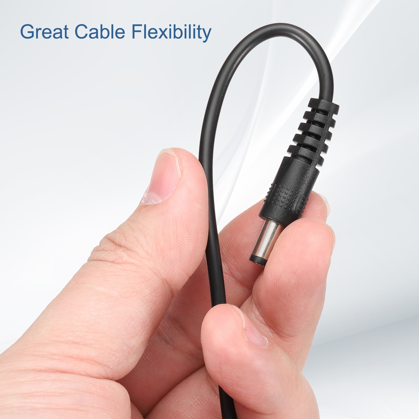 DC Male Connector Cable 10″ 3A DC5525 Male to Pigtail Repair Cable