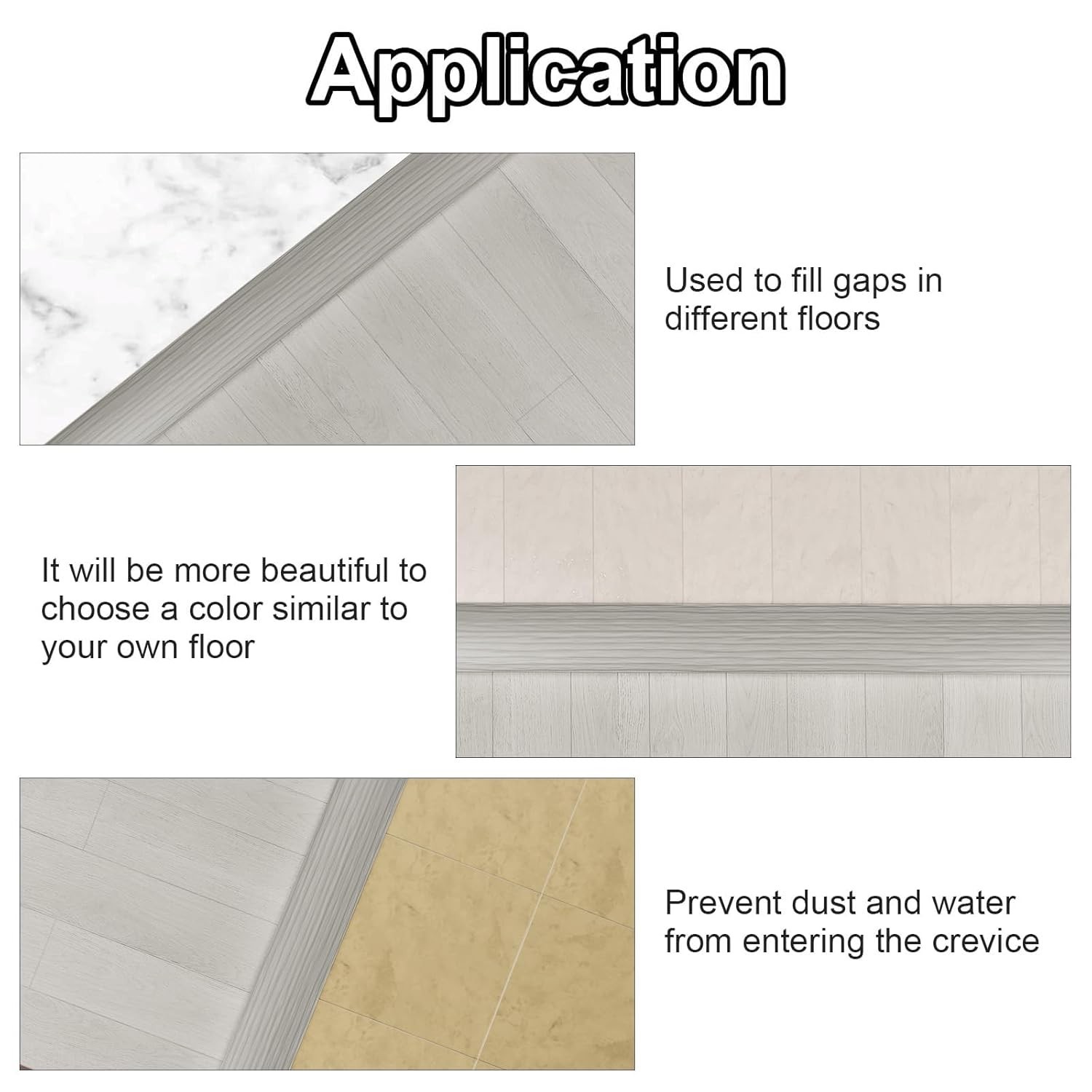 Elegant Self-Adhesive Floor Transition Strip – Waterproof PVC, 10ft (Beige Grey)