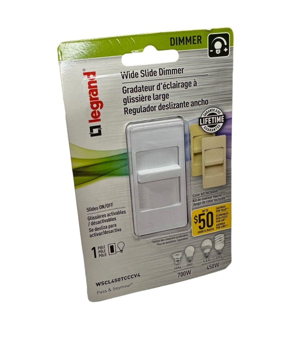 Legrand Pass & Seymour WSCL450TCCCV4 Wide Slide Dimmer **SALE**