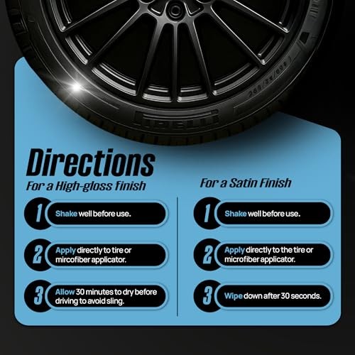 Tire Shine (16 fl oz) – Silicone-Based Tire Dressing for Tire Shine – 16 Fl Oz
