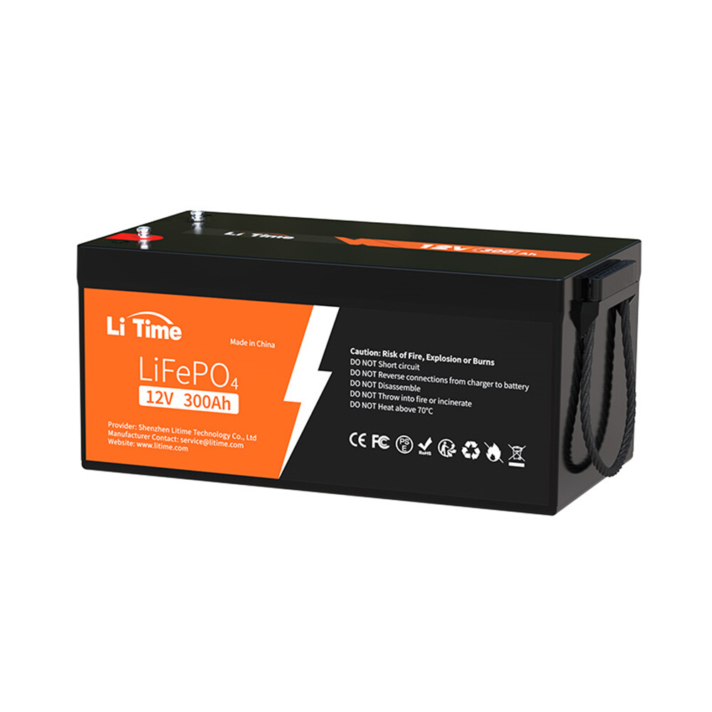LiTime 12V 300AH 3840Wh LiFePO4 Lithium Battery 200A BMS for RV Solar Marine