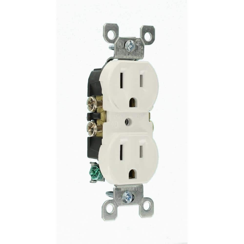 10 Pack Outlet Receptacle 125V 15 Amp Duplex Residential Dual Electrical Wall