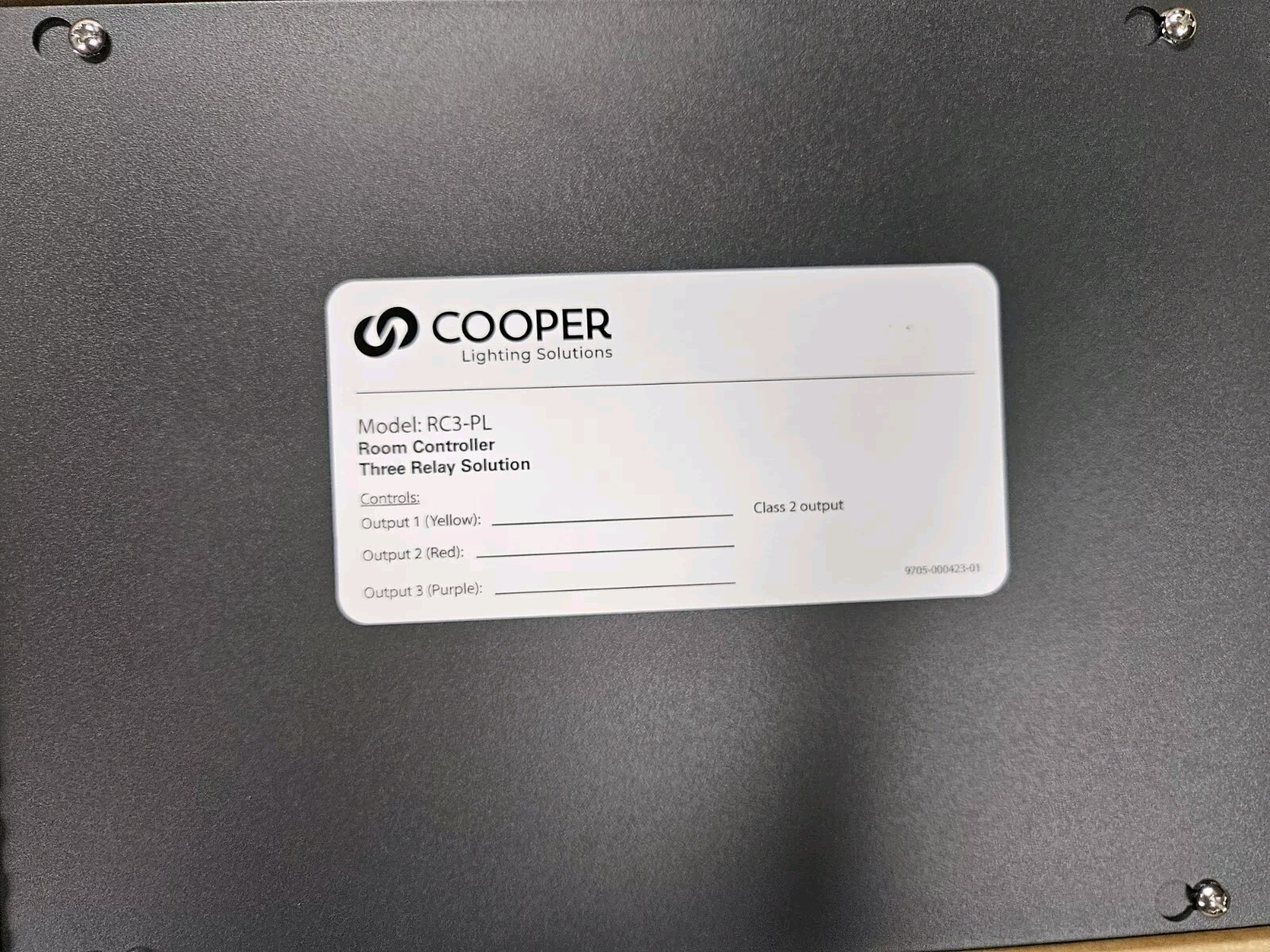 Cooper – RC3-PL Room Controller PL 3 Zone Switching (1ea New)