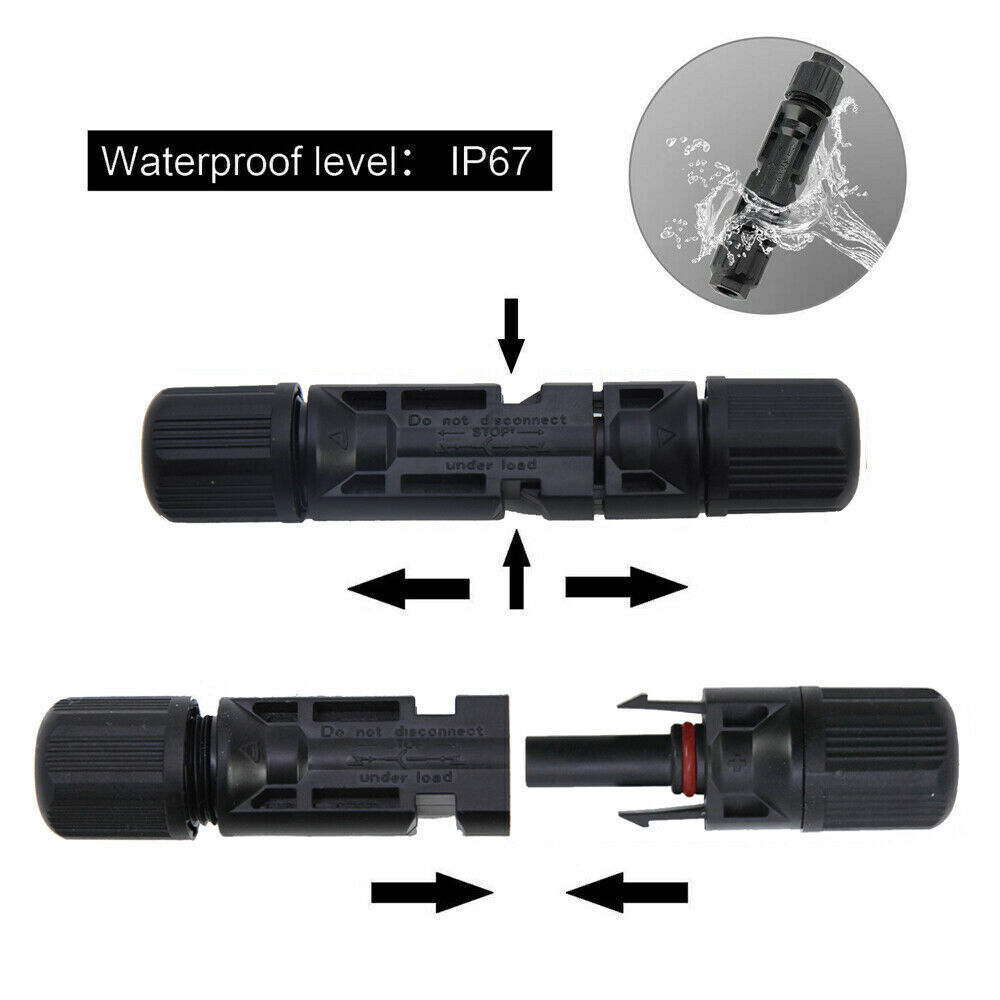 10/20/50 Pairs Solar Panel Cable Wire Connectors Male/Female Waterproof Adapter