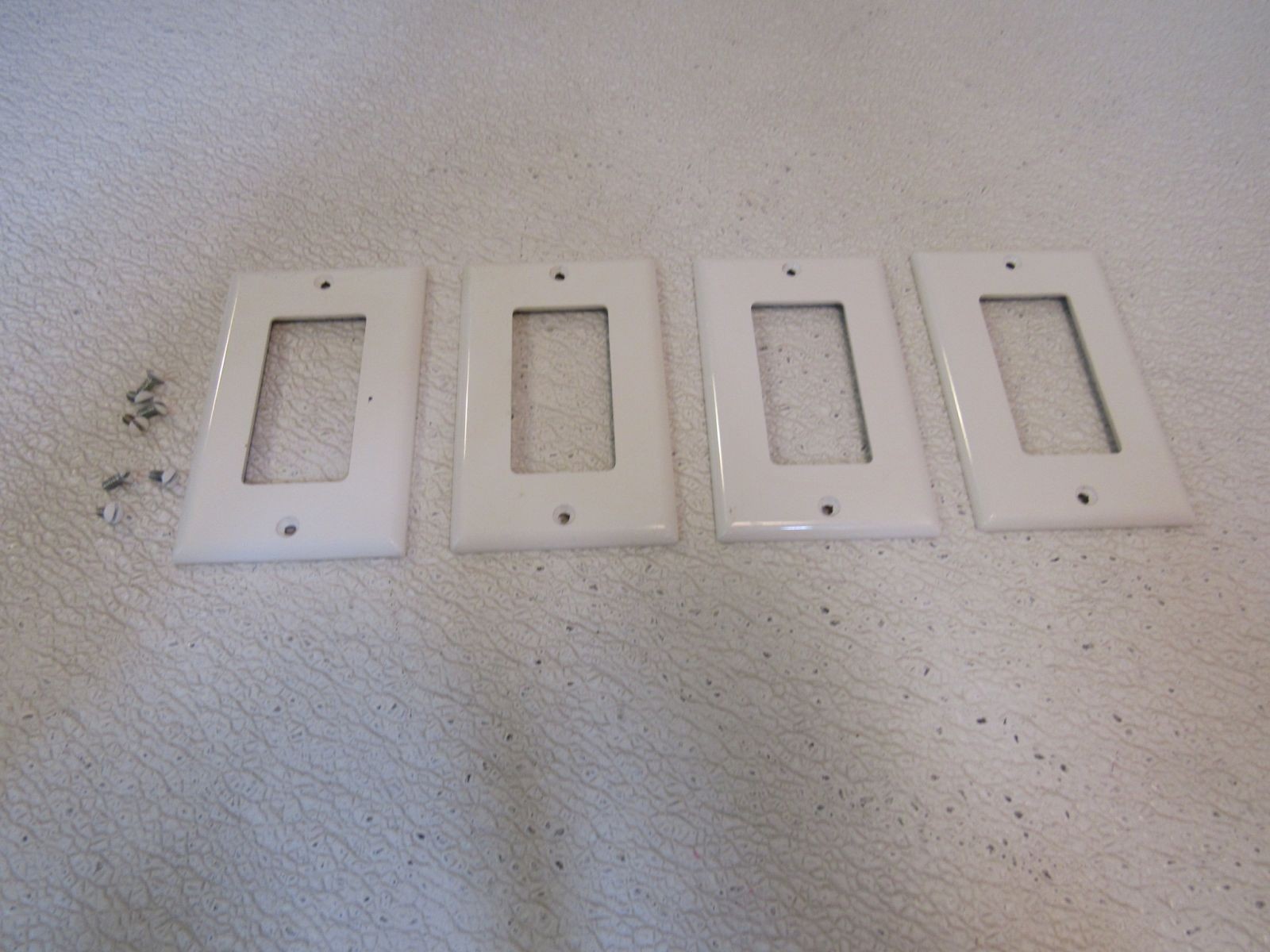 Cooper GFI Rocker Cover Plates Lot of 4 4.5in x 2.75in White 15FF W1