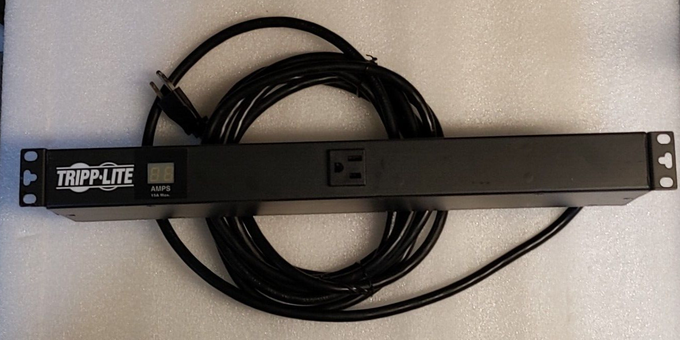Tripp Lite PDUMH15 1.4kW Metered PDU 120V 13 Outlets 5-15R 5-15P 15ft 1U Rack