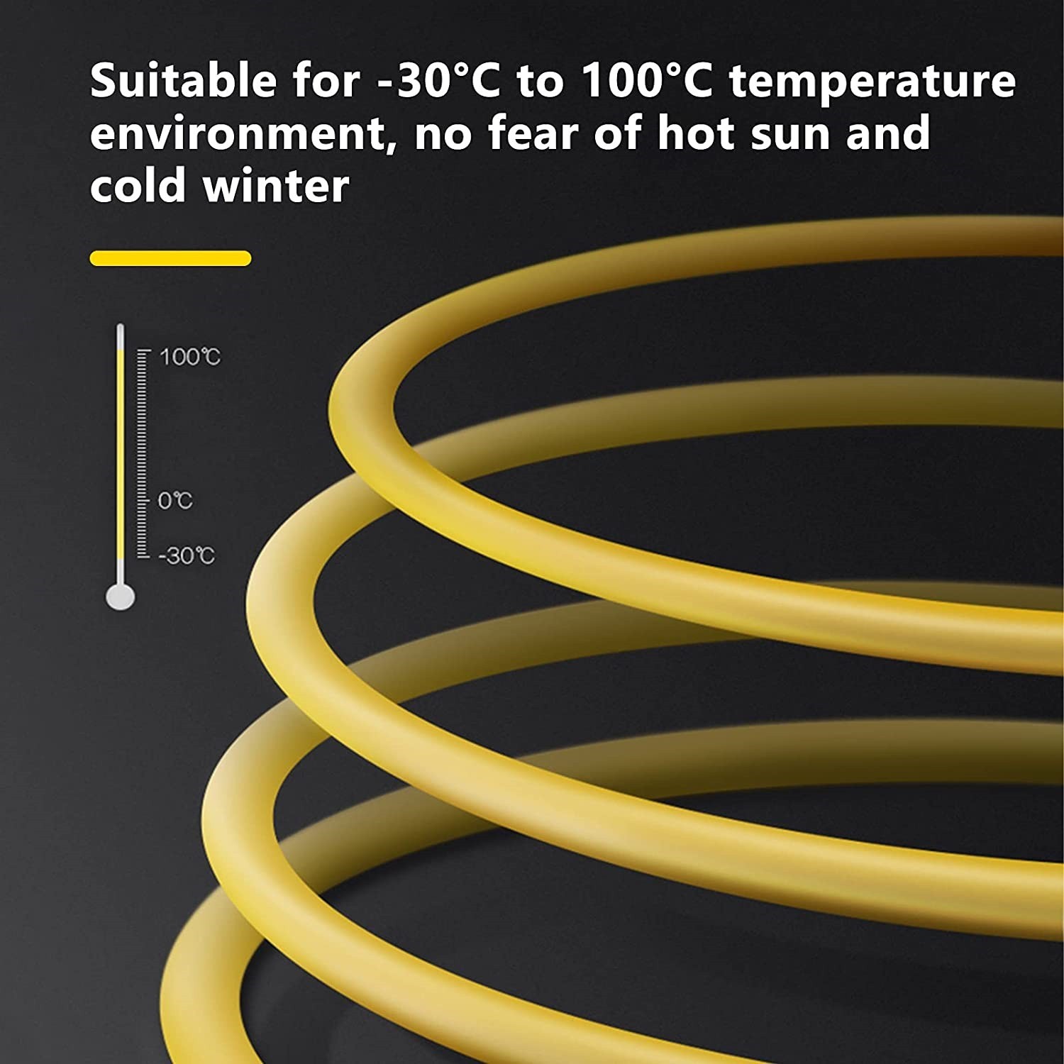 New 50 Feet Lighted Outdoor Extension Cord – 12/3 SJTW Heavy Duty Yellow USA