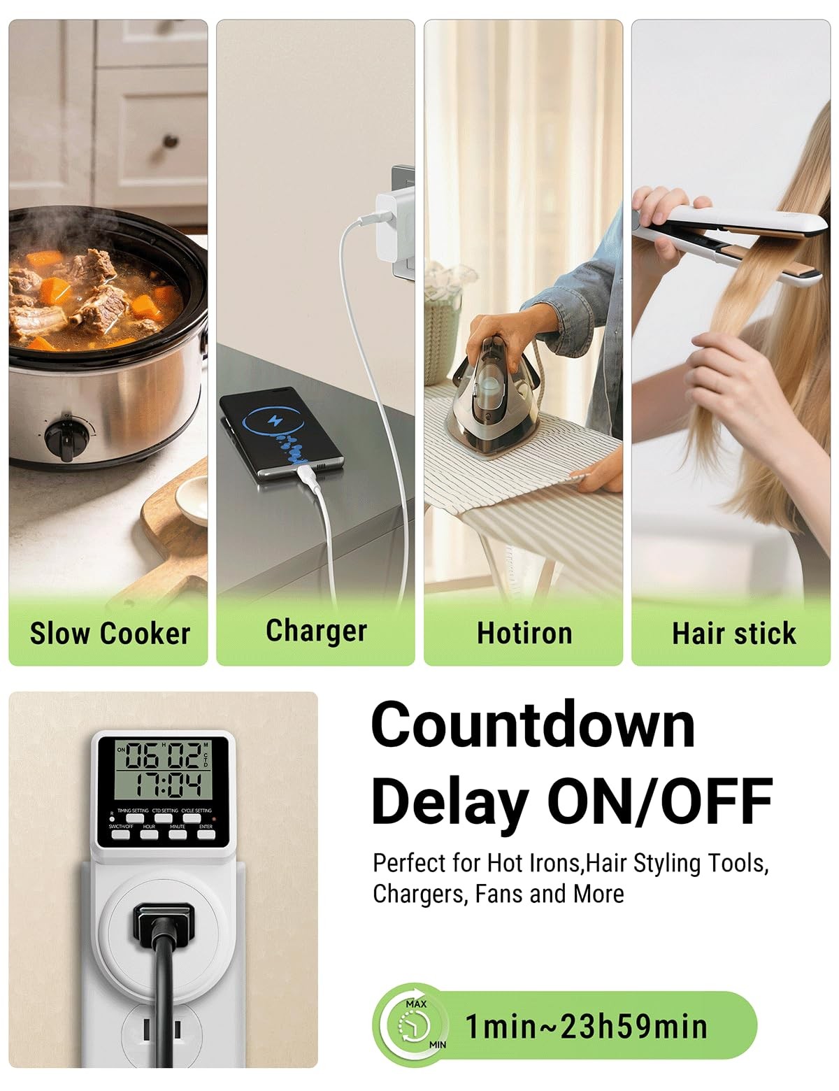 Techbee Digital Infinite Repeat Cycle Intermittent Timer Plug for Electrical …