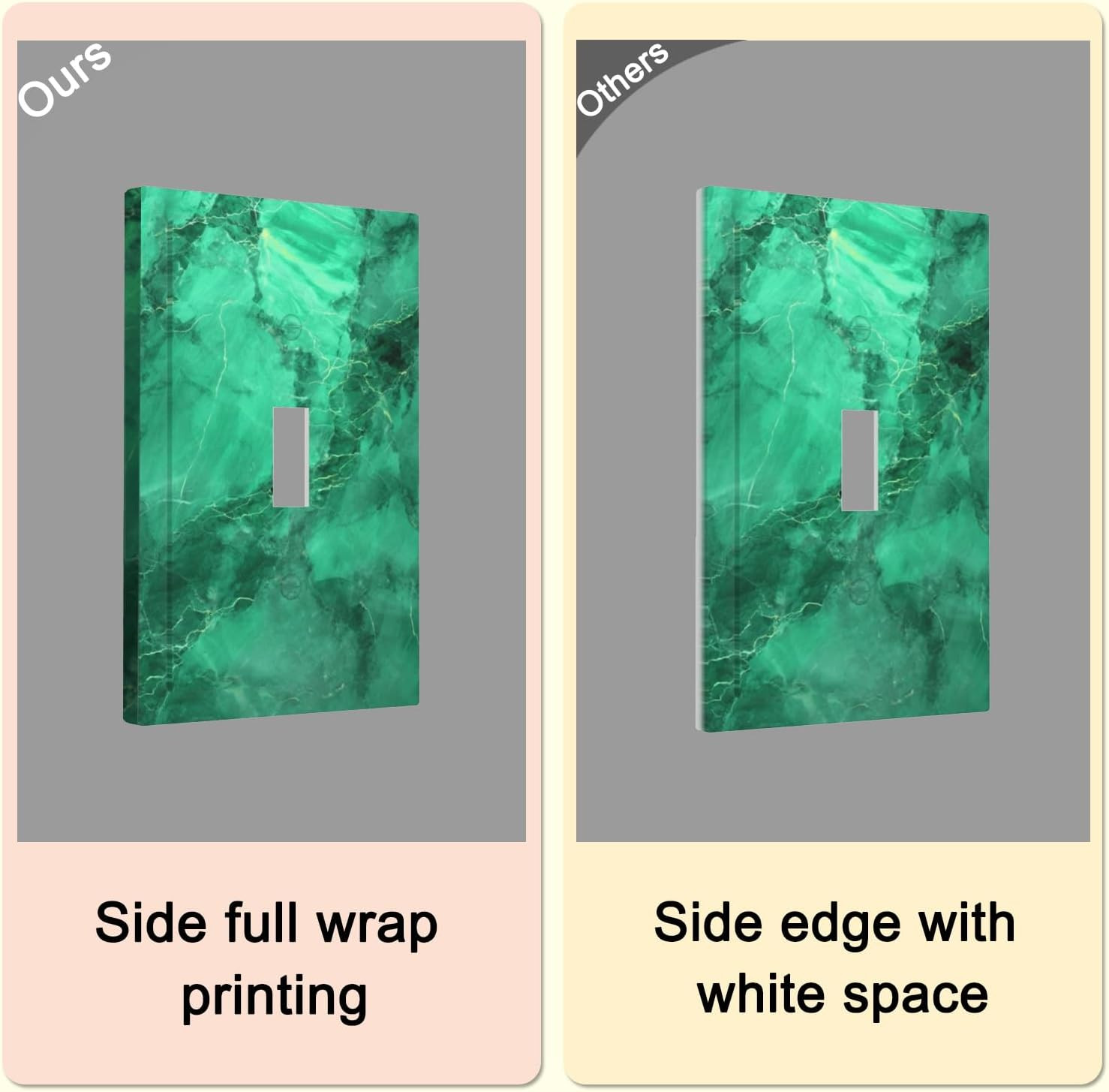 Light Switch Cover Plate Pink Gold Fluid Marble Luxury Abstract 1 Gang Wall Plat