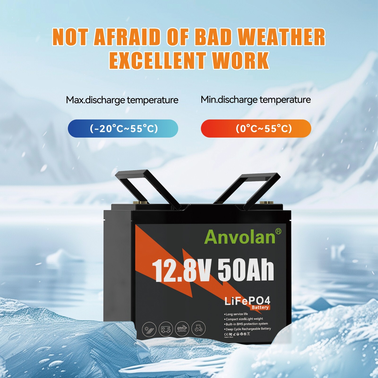 2X 12V 50Ah Battery Lithium Iron Phosphate LiFePO4 Battery