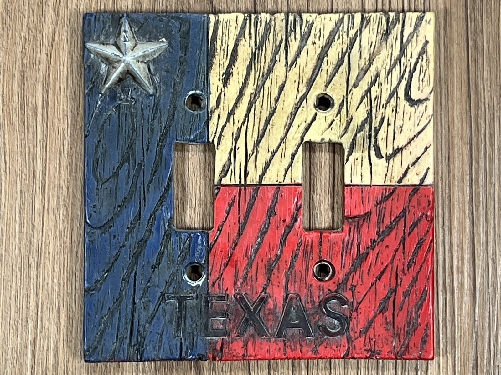 Western Rustic Texas Flag Wall Plate Cover Double Single Switch