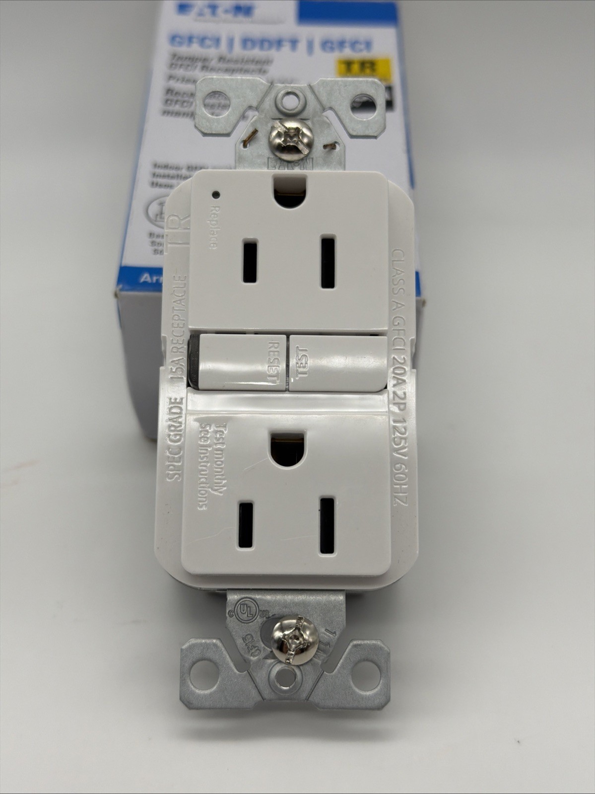 10 PCS NEW Eaton TRGF15W 15 Amp GFCI Self‑Test Tamper‑Resistant Receptacle 125 V