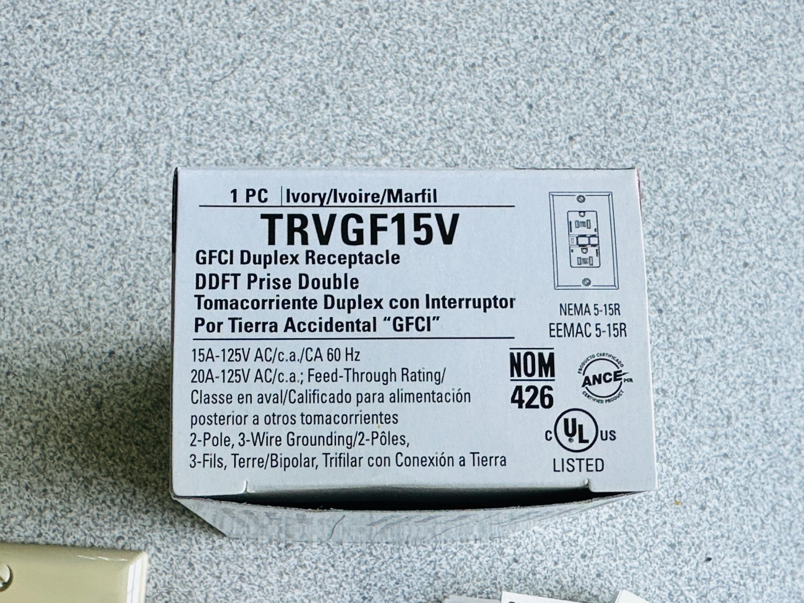 NEW Cooper TRVGF15V Heavy Duty Tamper Resistant GFCI GFI Outlet 5-15R 15A IVORY