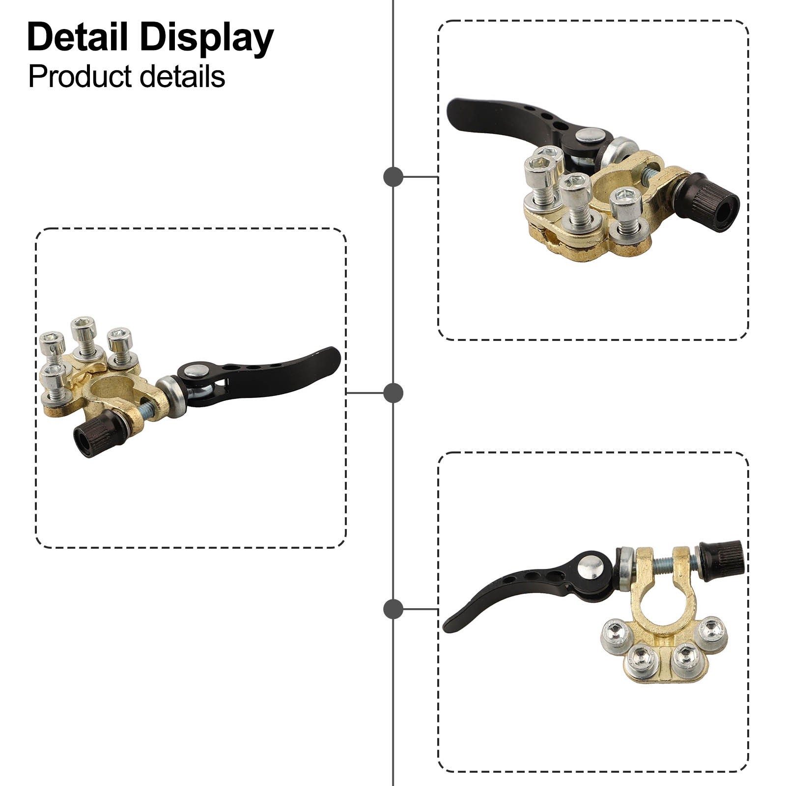 Robust 2Pcs Quick Release Battery Terminal Connectors for 12V Applications