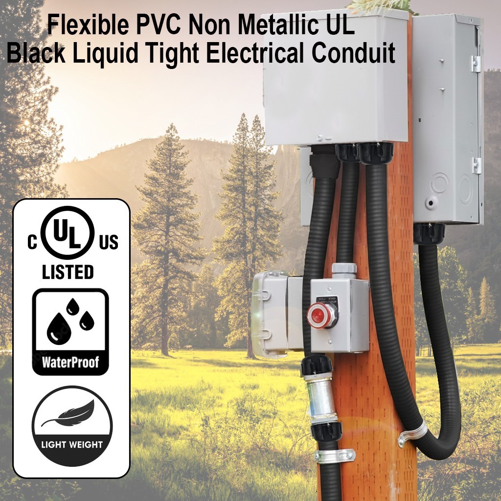Flexible Liquid Tight, Non-Metallic Electrical Conduit with Fittings – UL Listed