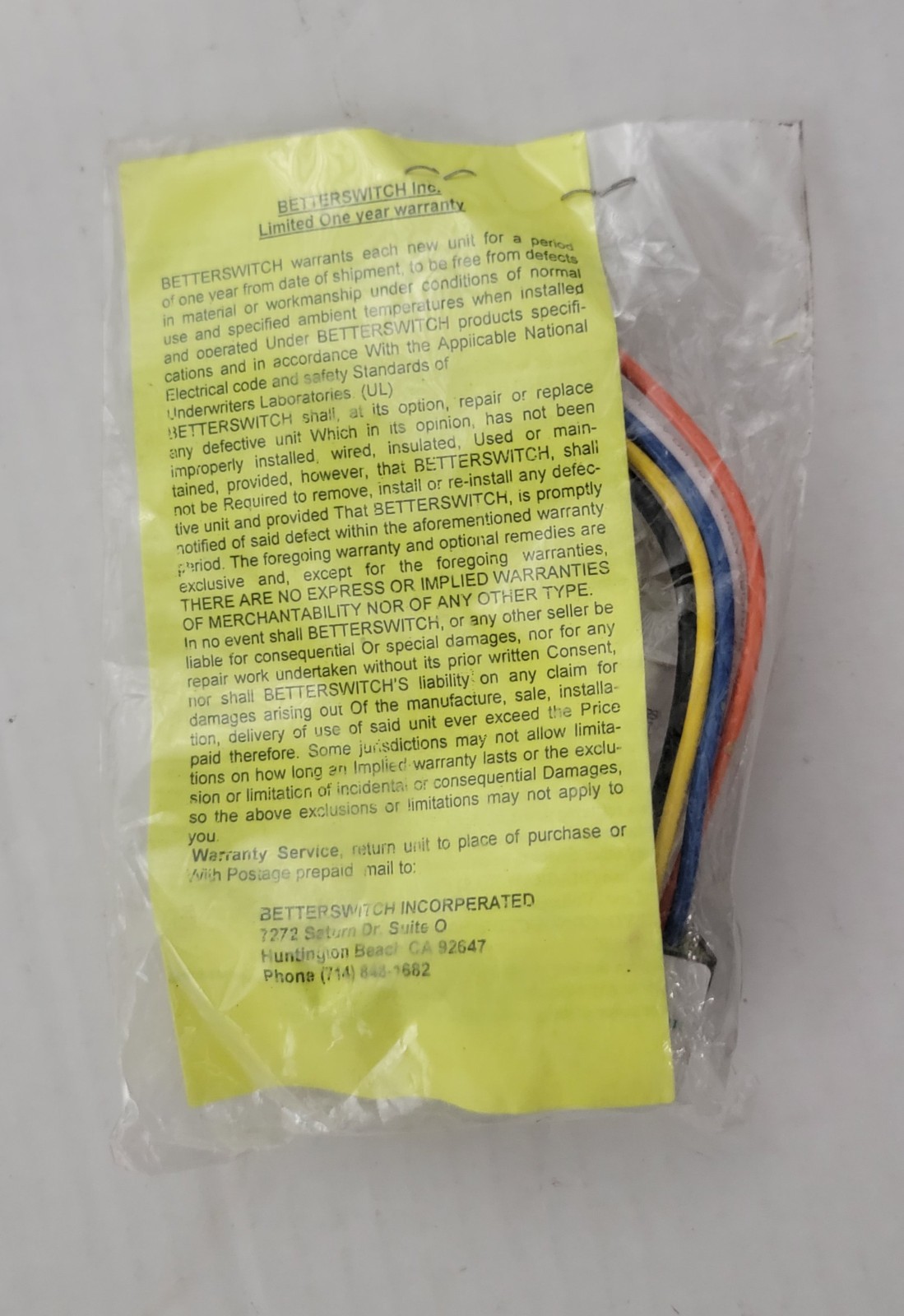 Betterswitch BS-200 Flush Mount Switch & Power Controller