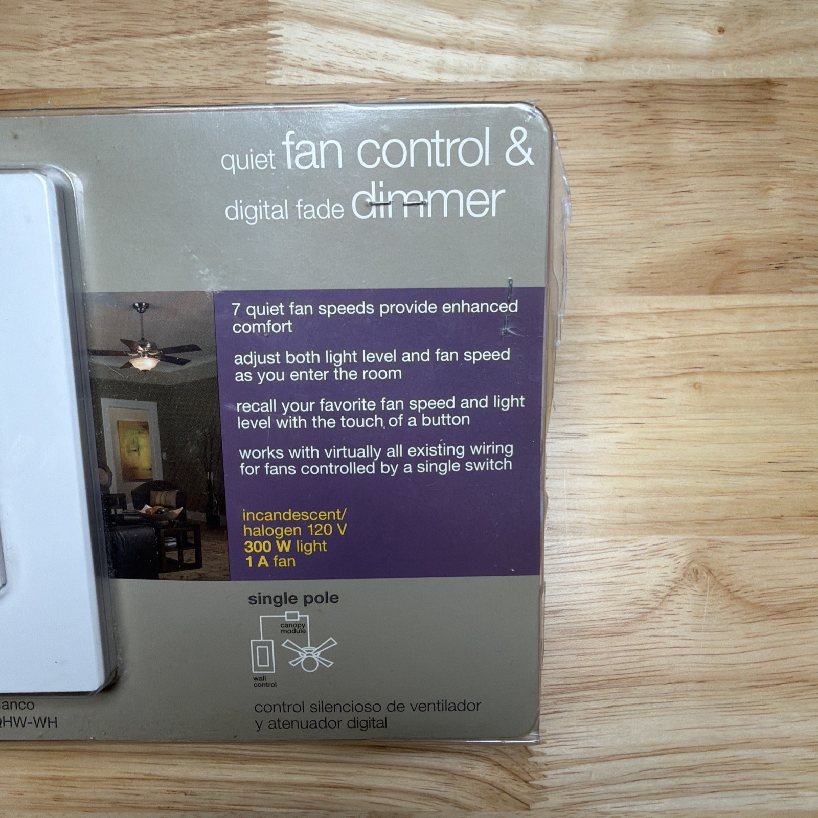Lutron MA-LFQHW-WH Maestro Fan Control & Digital Dimmer Kit White NOS Sealed