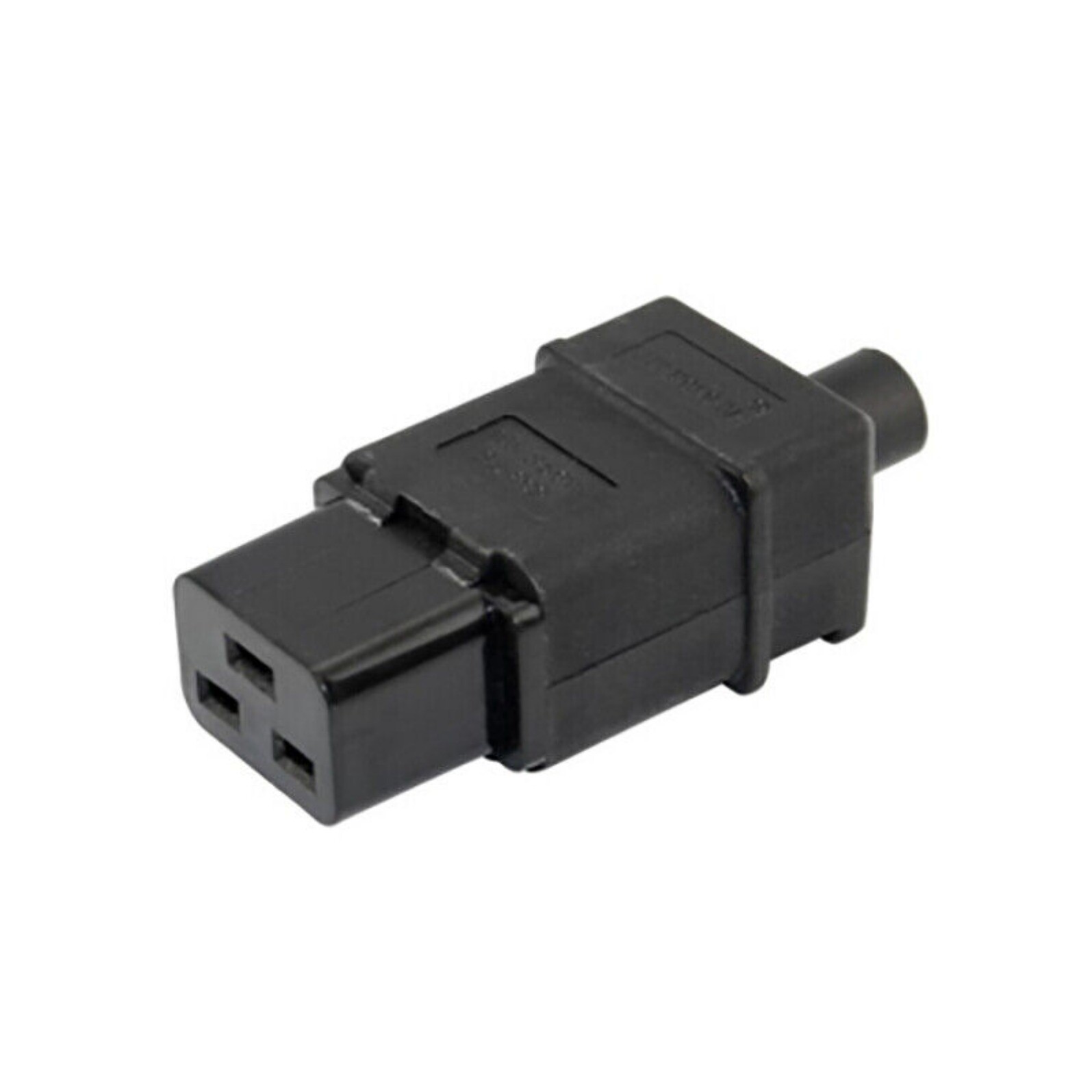 IEC320 C19 Socket C20 Plug Rewireable Power Cable Connector AC 250V 16A Black