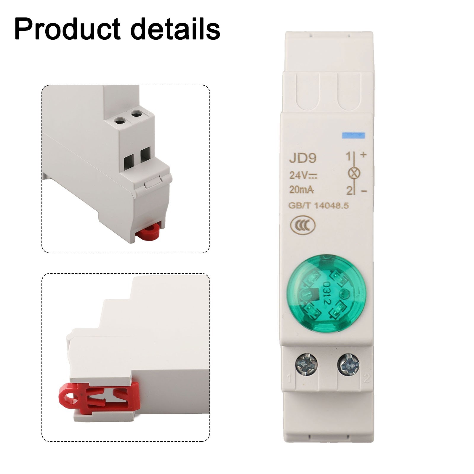 Din Rail Mount Signal Lamp Series AC/DC 24V Indication For Pilot Lights JD9 New