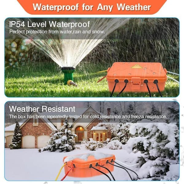 Luckyamzn Large Outdoor Electrical Box 1-Gang 12.5×8.5×5 IP54 Waterproof Outdoor
