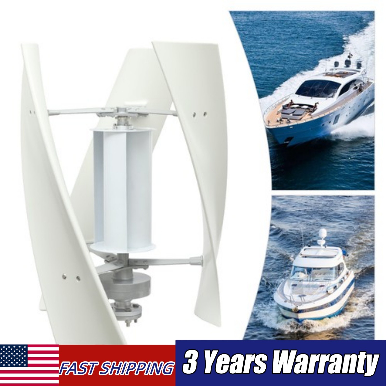 100W 4-Blade Vertical Wind Turbine Generator – 24V W/Controller Windmill Power