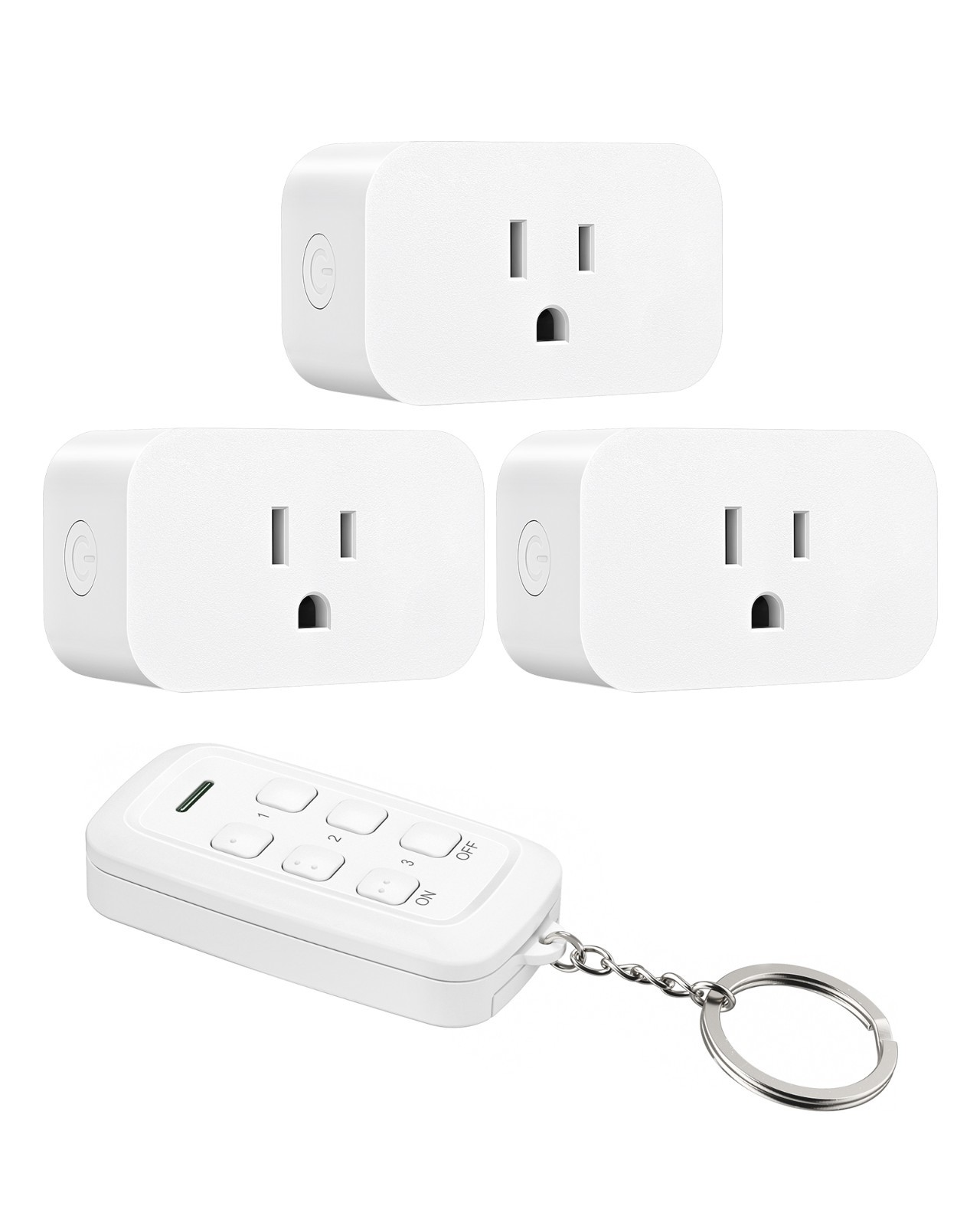 DEWENWILS Wireless Light Switch for Lamps & Fans 3 Outlets 100ft No Bending