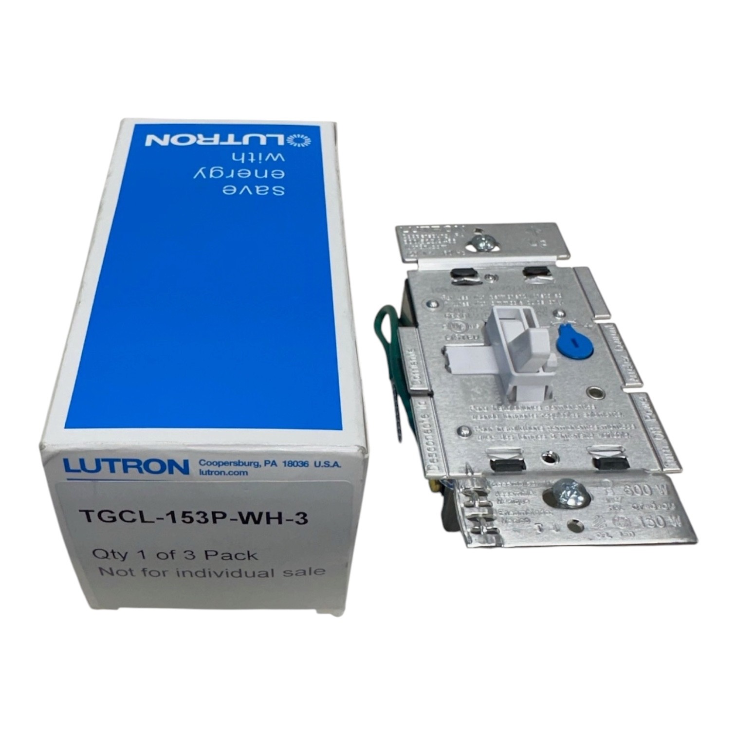 New Lutron TGCL-153P-WH-3 Toggler LED Dimmer Switch 🔥Fast Shipping🔥