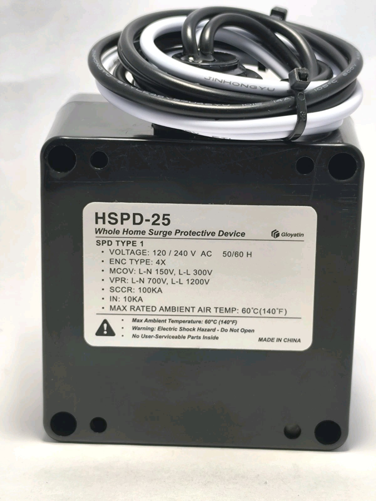 HSPD Square Whole Home Surge Protective Device Type 1 SPD 120/240VAC (HSPD-25)