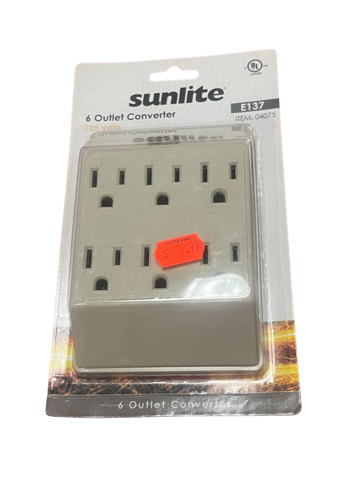 NEW SUNLITE E137 6 OUTLET CONVERTER ITEM # 04075