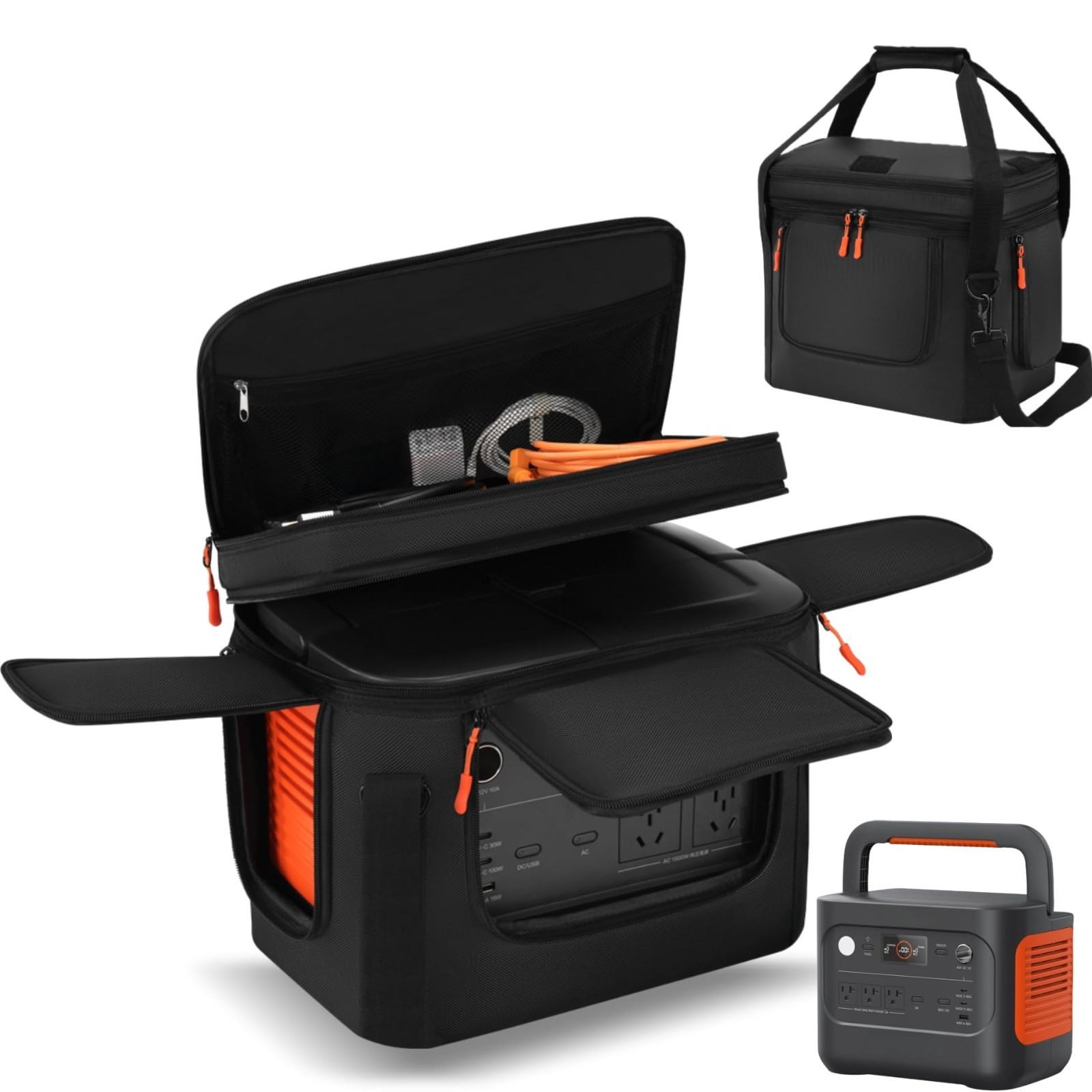Portable Power Station Carrying Case – Soft Padded Travel Bag with Quick Access