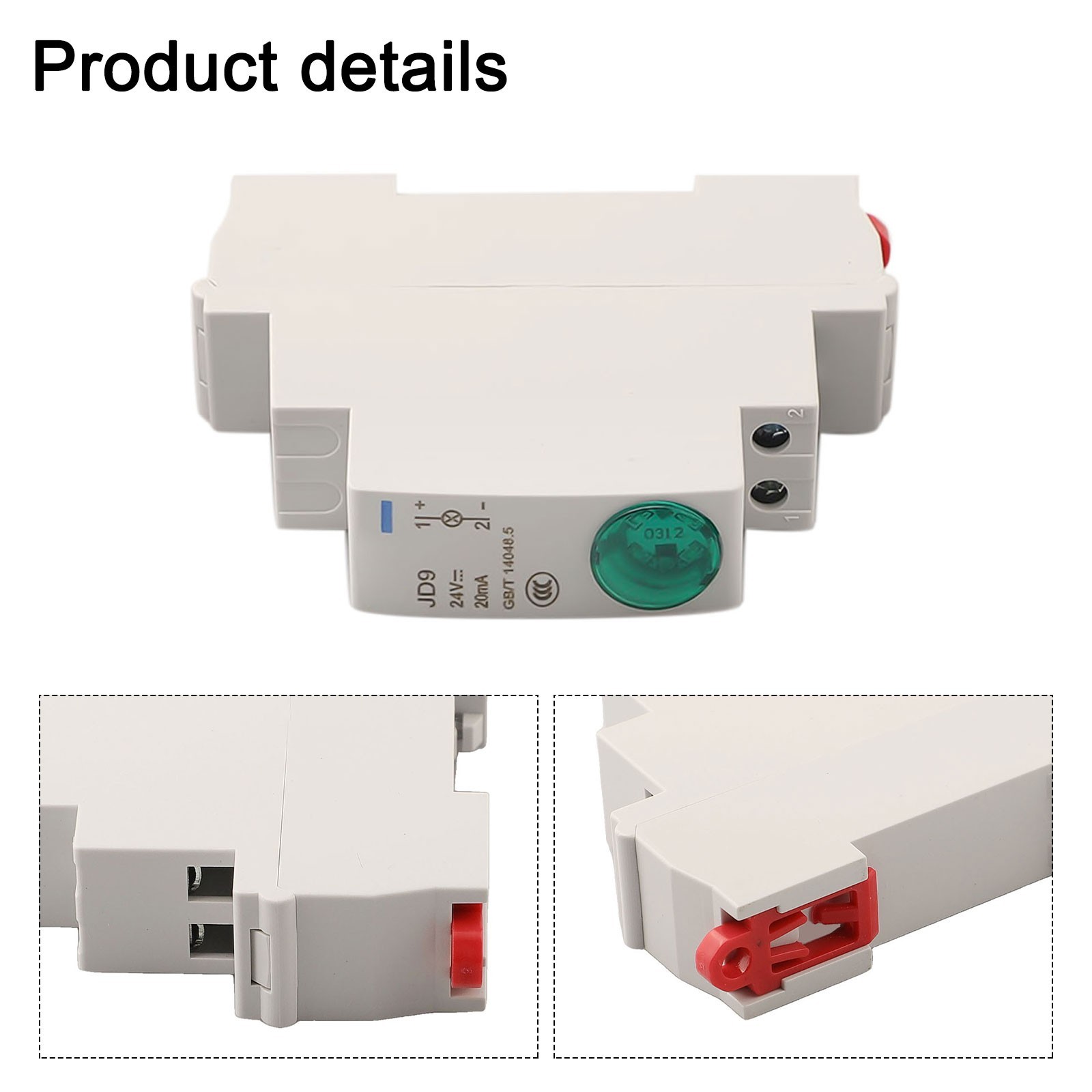 Din Rail Mount Signal Lamp Series AC/DC 24V Indication For Pilot Lights JD9 New