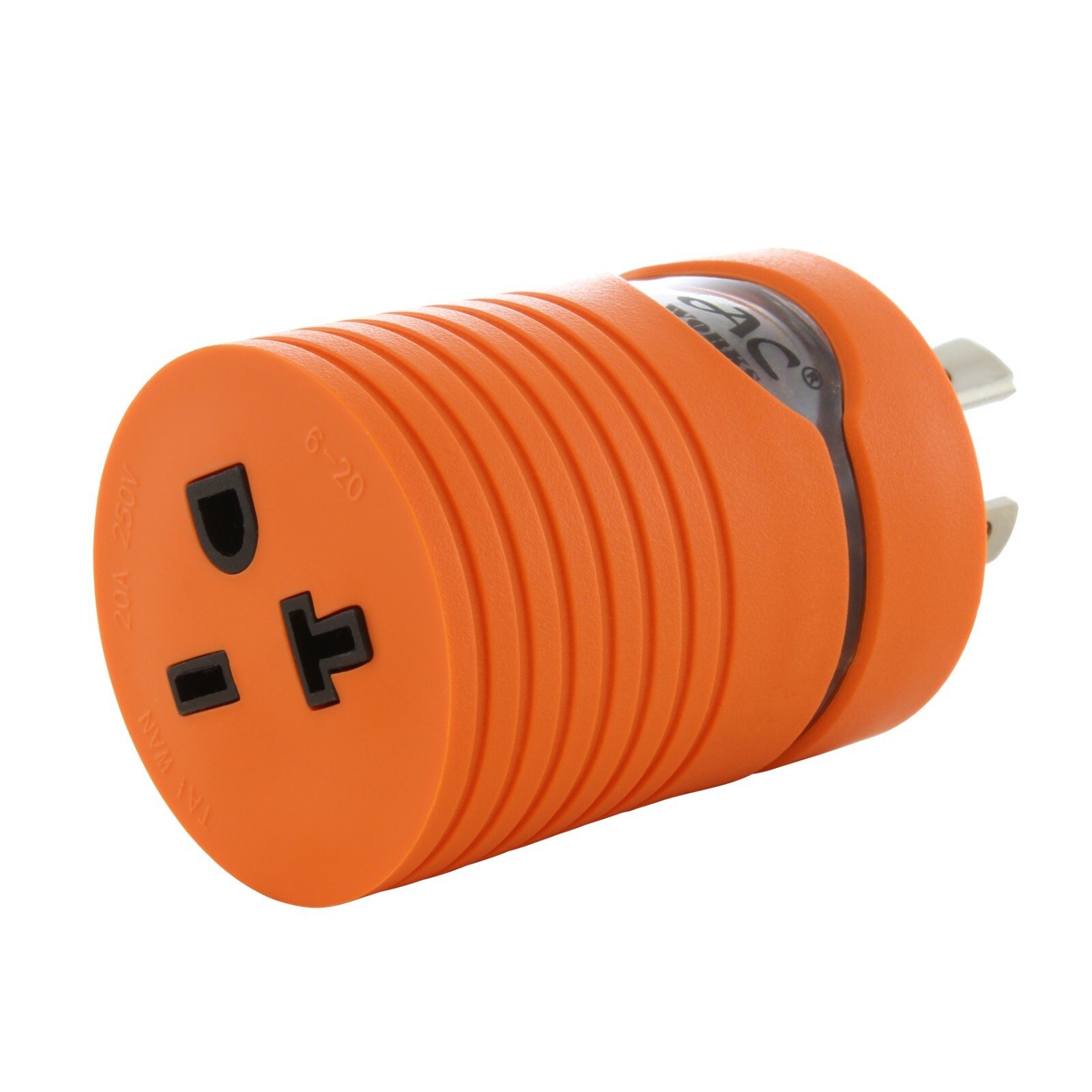 20A 250V 3-Phase NEMA L15-20P to 20A 250V NEMA 6-20R Adapter by AC WORKS®