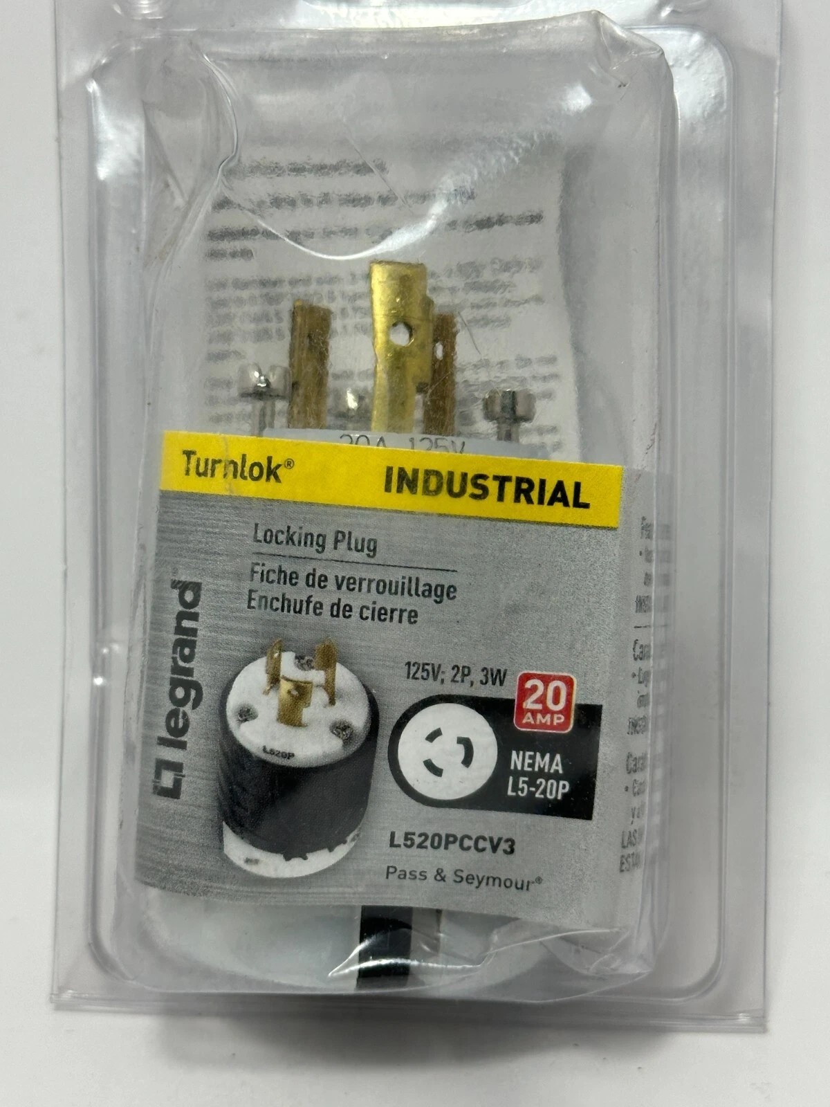 Legrand Pass & Seymour 20 AMP Locking Plug L520PCCV3