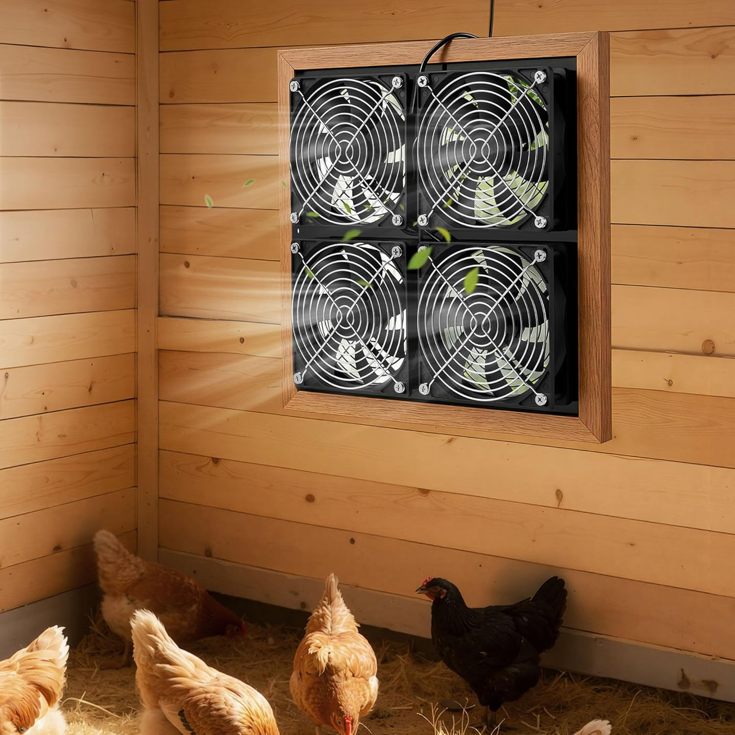Solar Powered Fan, 25W Solar Panel with 4 Fans, Adjustable Solar Panel Angle, 26
