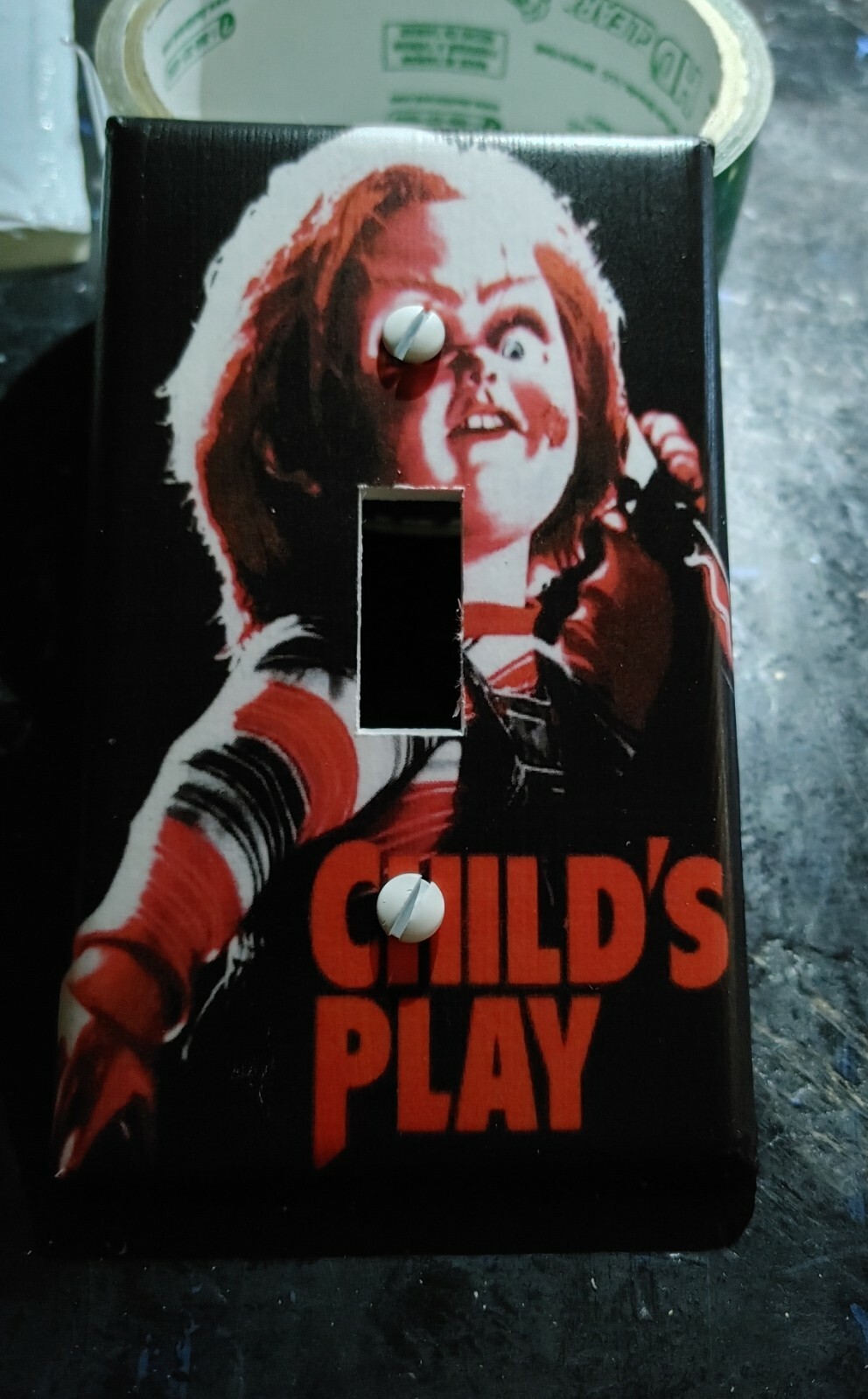 Custom Handmade Child’s Play – Chucky Single Toggle Light Switch Cover
