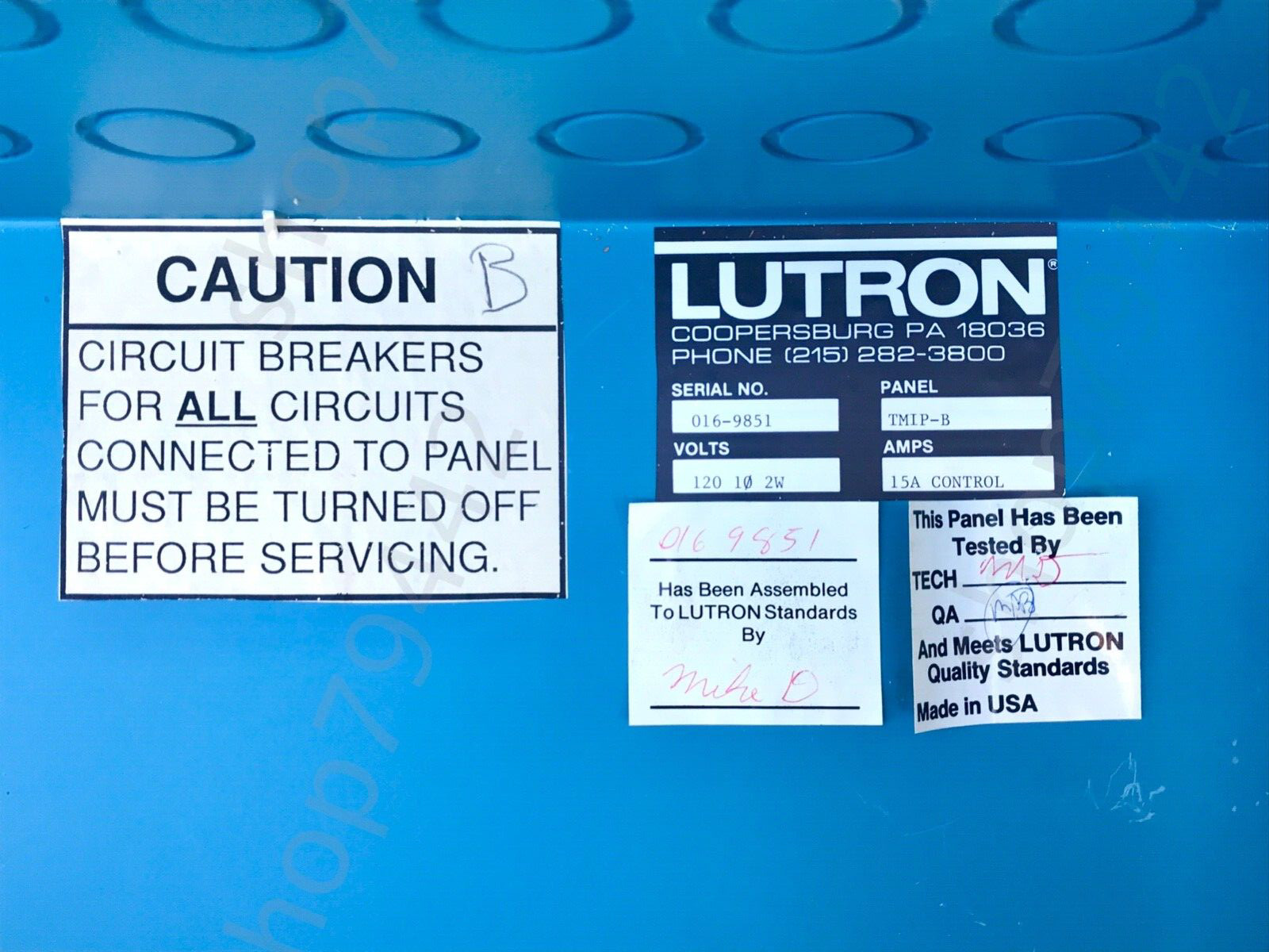 LUTRON Industrial Control Equipment ENCLOSURE TMIP -D 24 x 18 x 6 Steel Case